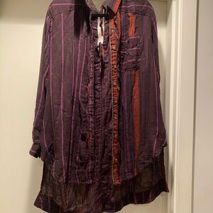 We The Free Multicolor Striped Blouse